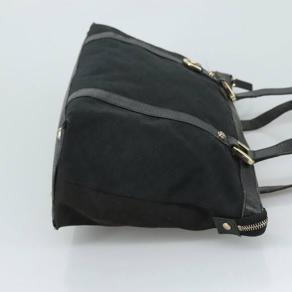 GUCCI GG Canvas Tote Bag Black Gold - Picture 4 of 12